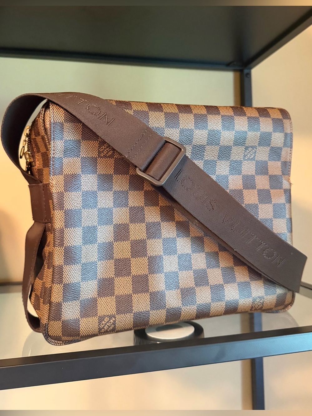 Louis Vuitton Brown Damier Canvas Naviglio Messenger Bag